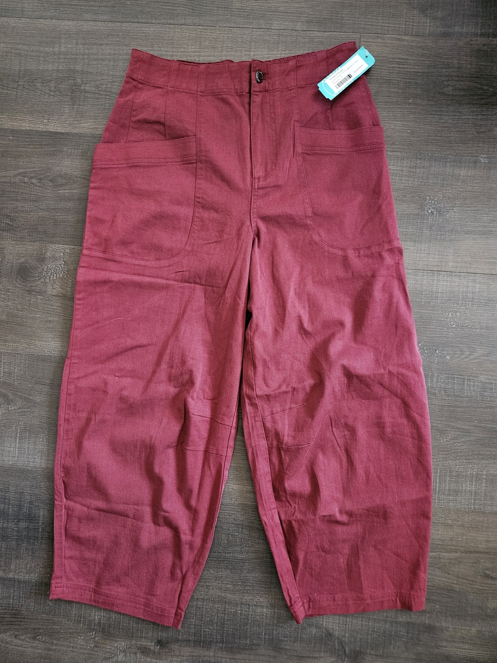 Threads 4 Thought Burgundy Barrel Pants